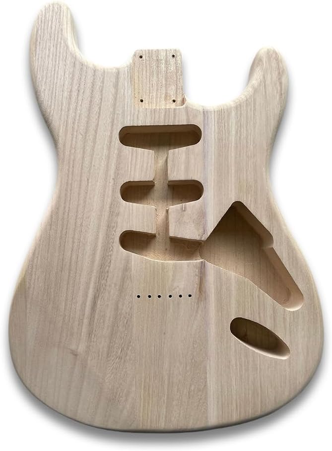 ModouString Paulownia Guitar Body Unfinished - Premium Electric Guitar Body Blank For ST Style, Soild Wood Lightweight - Image 1